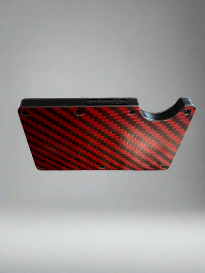 10MM WRENCH KEYCHAIN NEO CHROME + RED CARBON WALLET